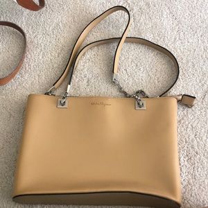 Tan Ferragamo bag
